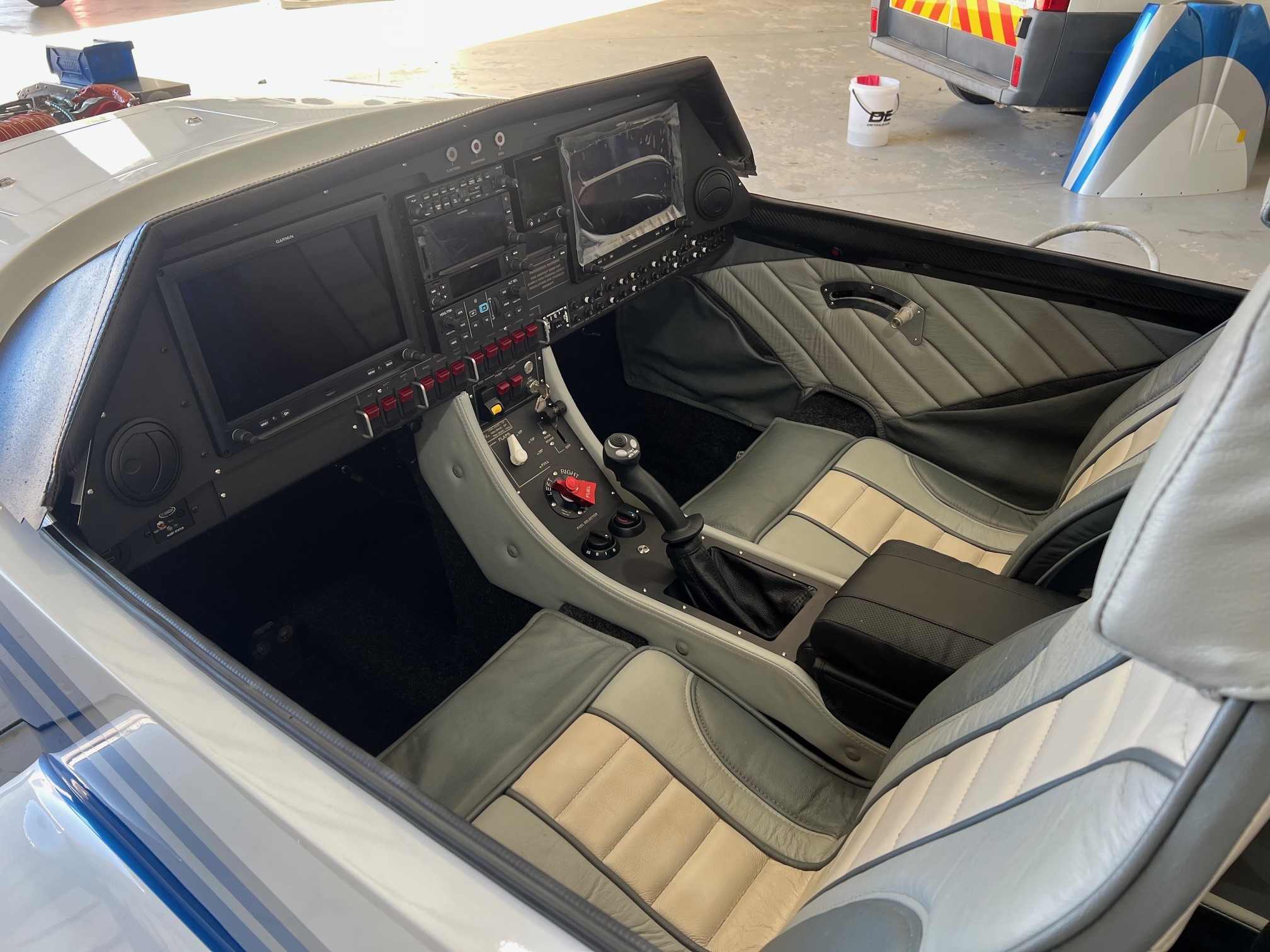 Completed X350 glass cockpit with grey interior
